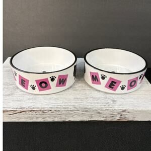 Whisker City Cat Bowl Set NWOT